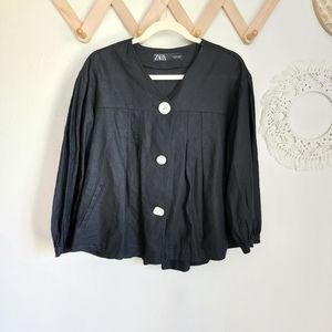 Zara Linen Swing Jacket